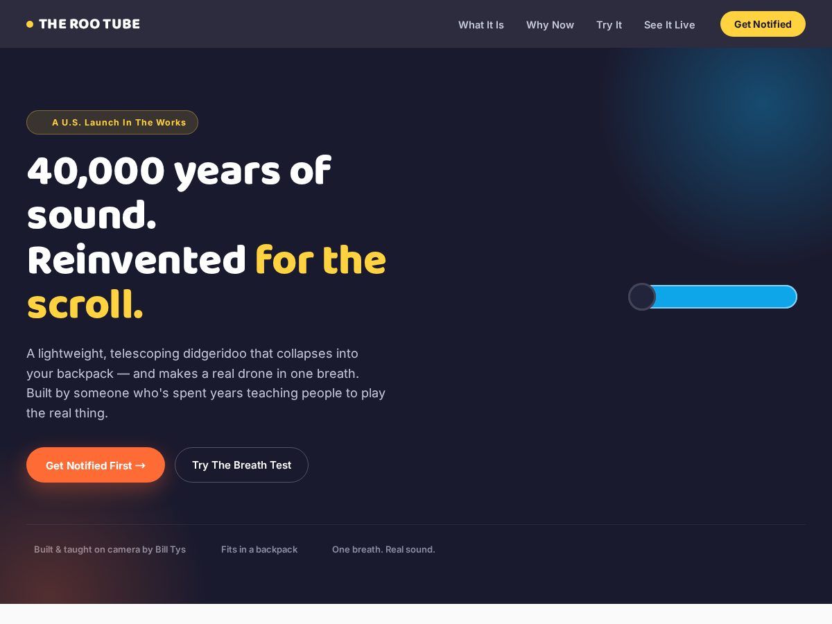 Landing-page snapshot of rootube.shop