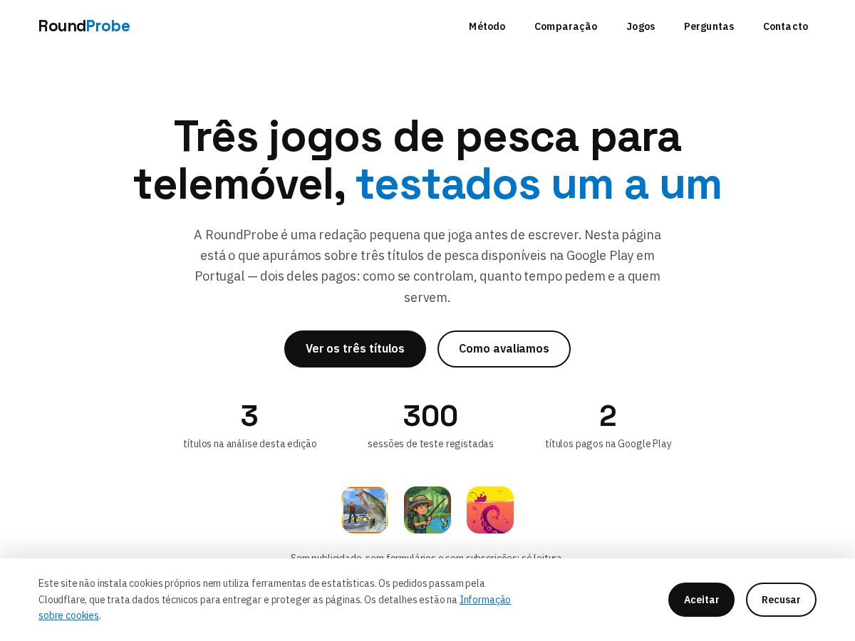 Landing-page snapshot of roundprobe.com