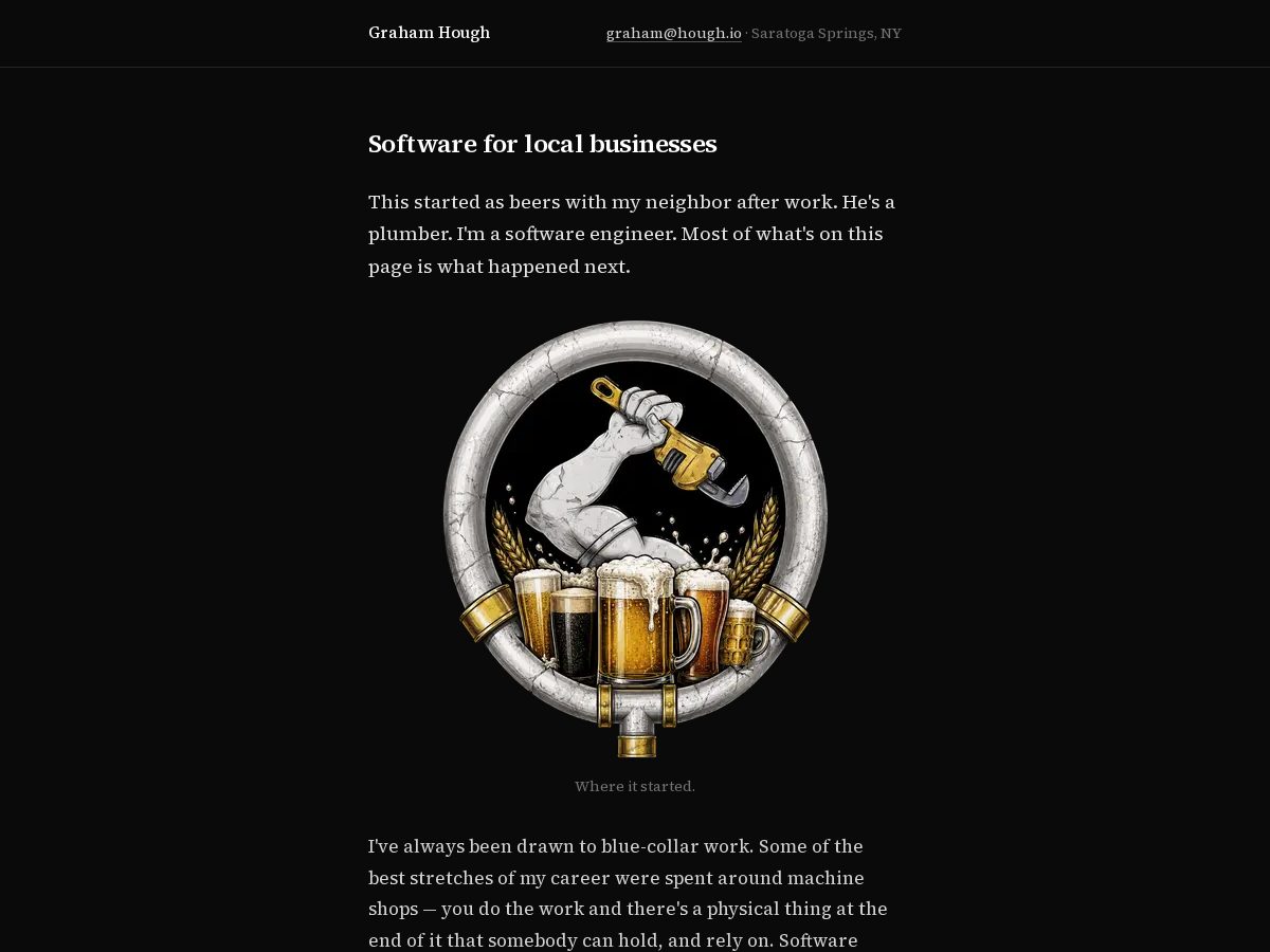 Landing-page snapshot of saratoga.solutions