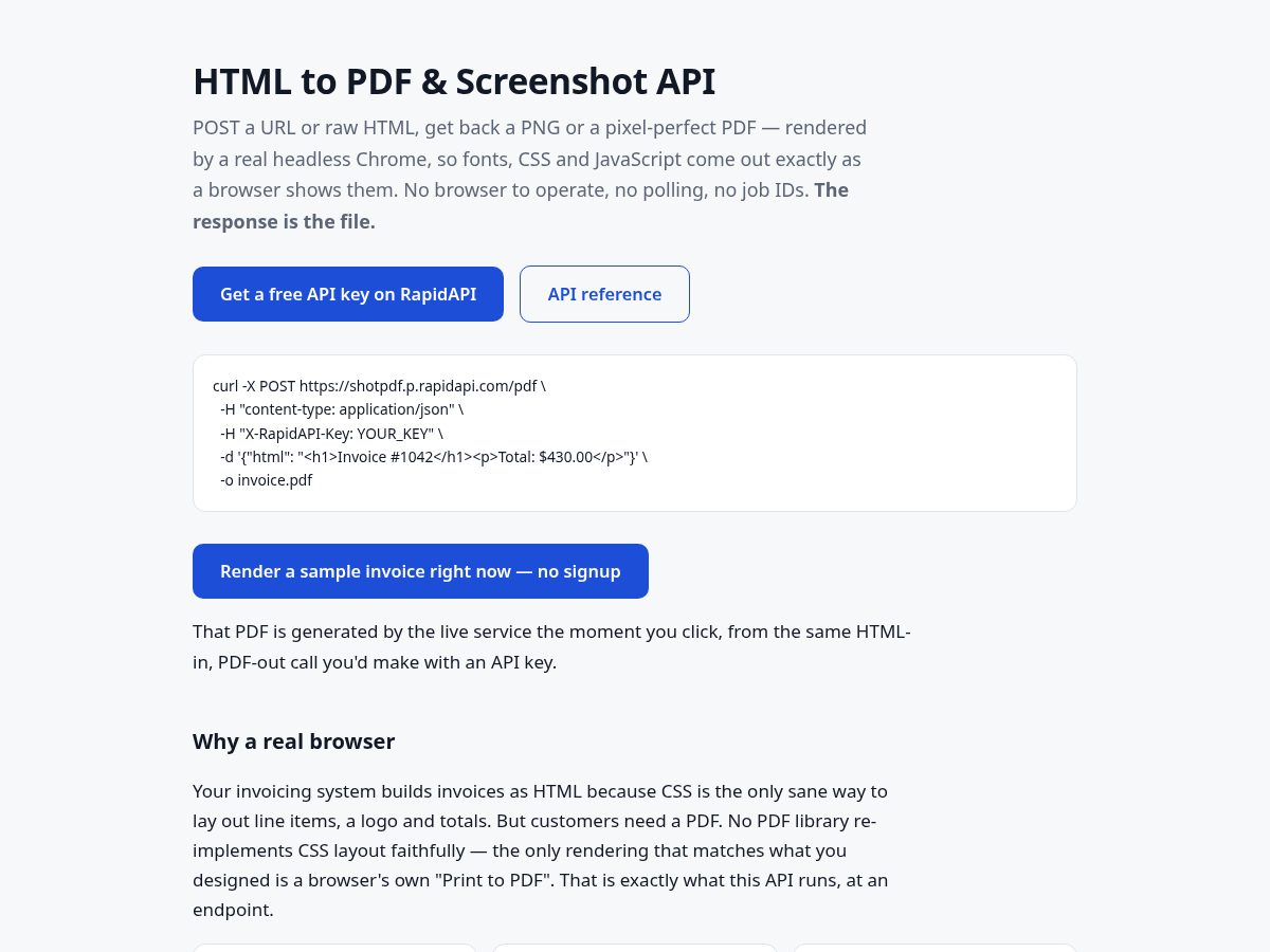 Landing-page snapshot of shotpdf.fyi