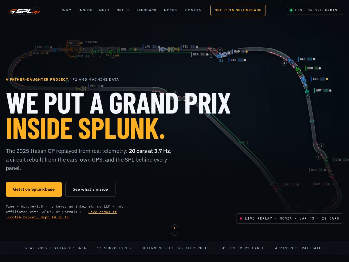 Landing-page snapshot of splap.dev