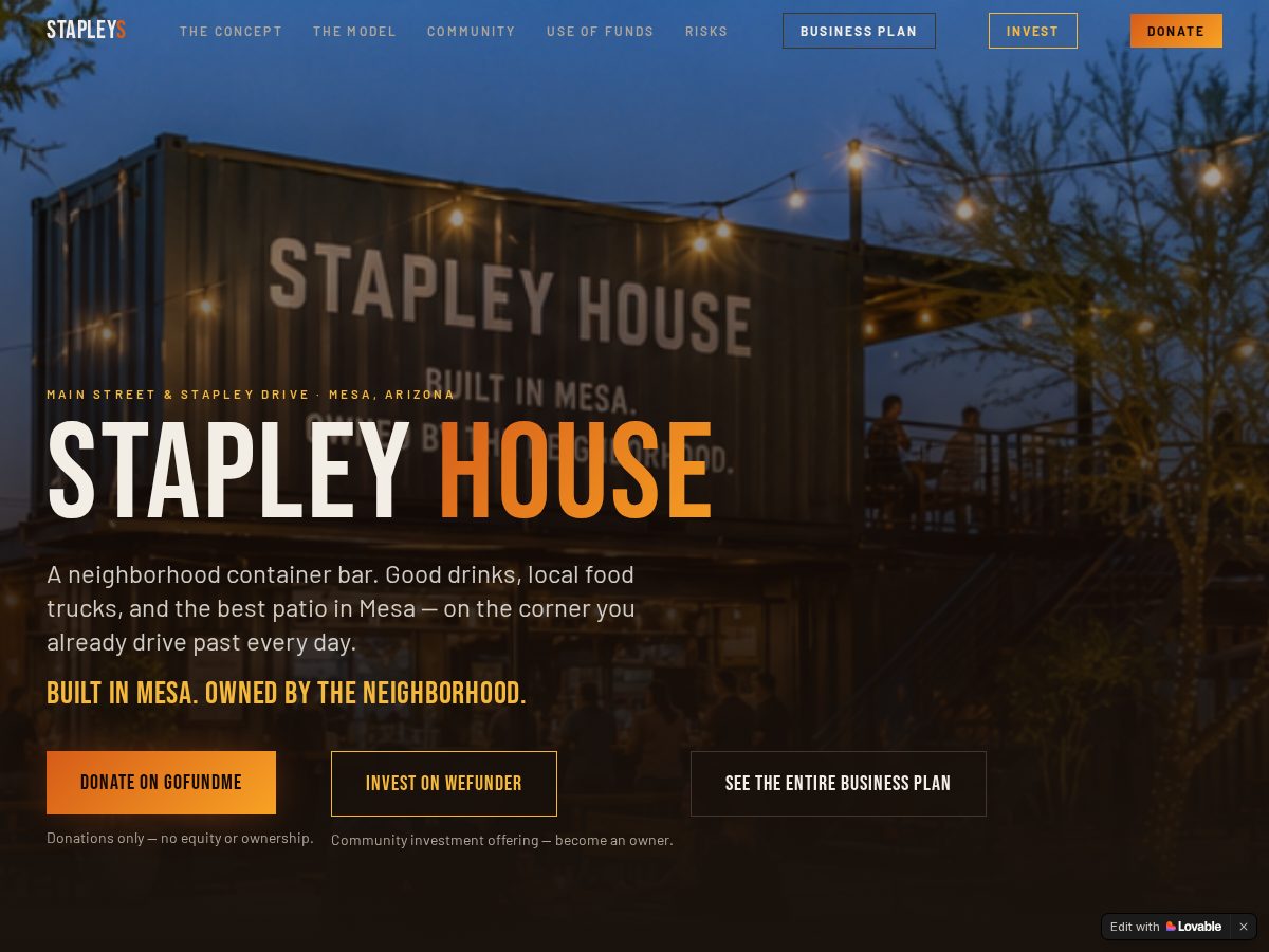 Landing-page snapshot of stapleyhouse.com
