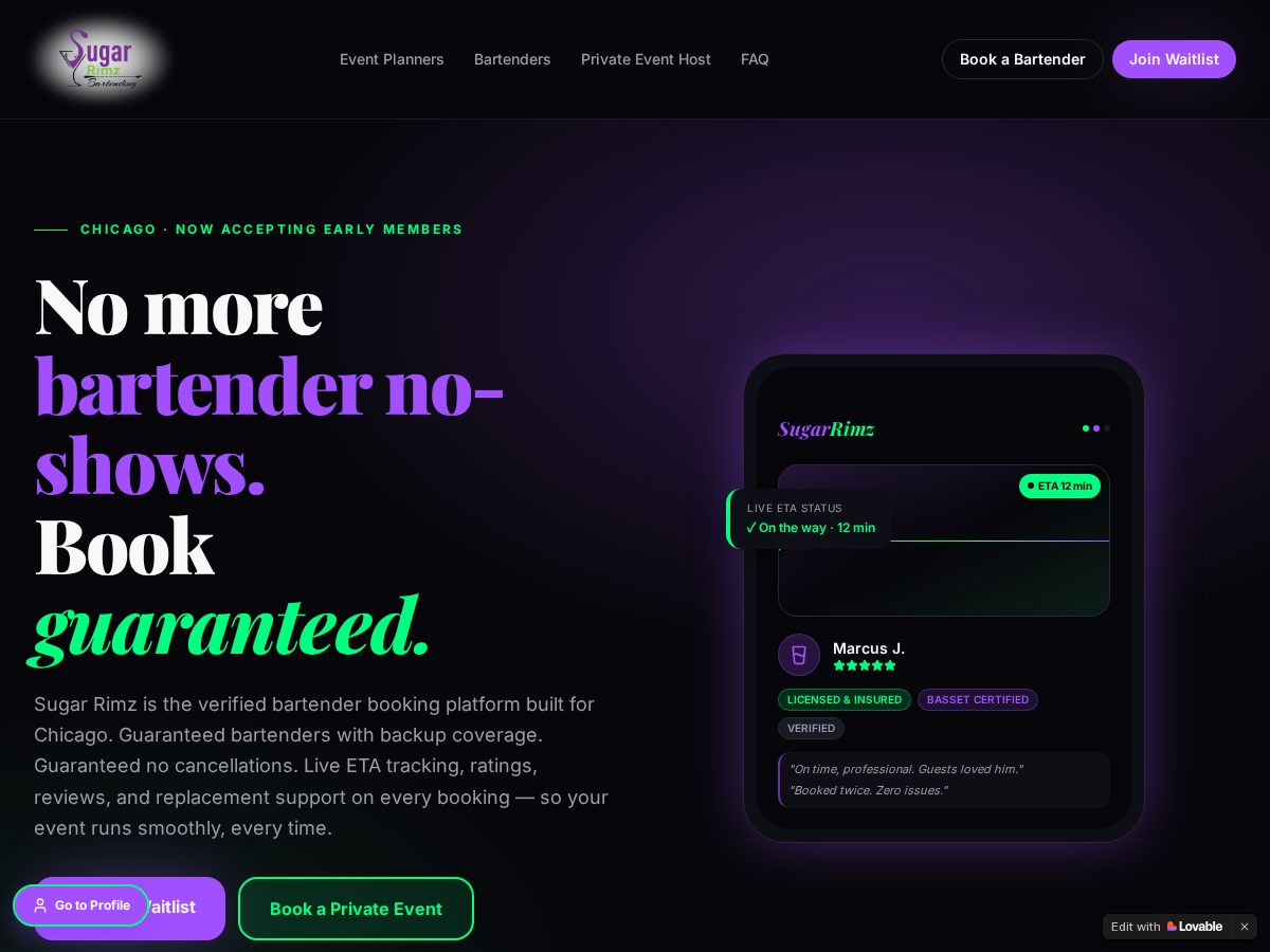 Landing-page snapshot of sugarrimz.tech