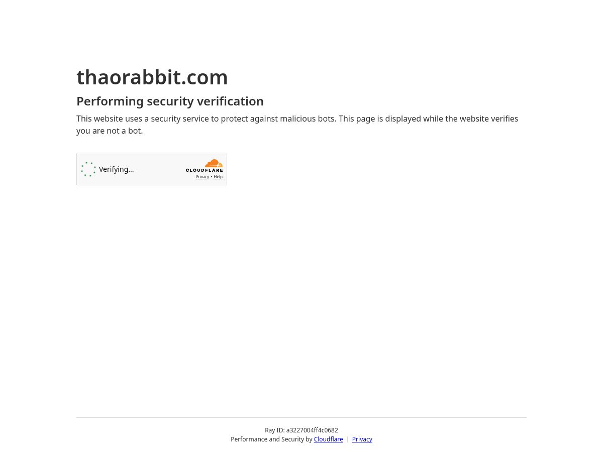 Landing-page snapshot of thaorabbit.com