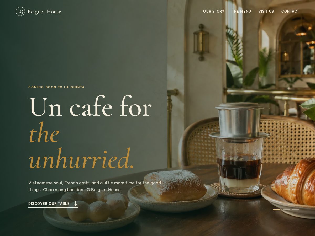 Landing-page snapshot of thebeignethouse.com