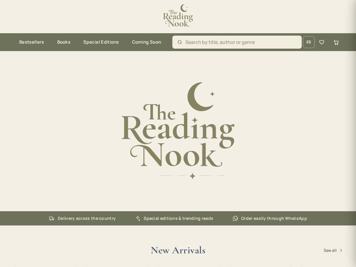 Landing-page snapshot of thereadingnookrd.com