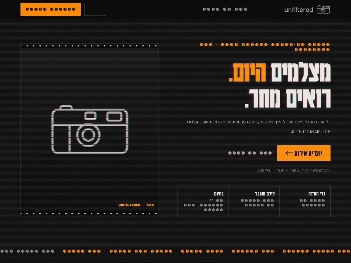 Landing-page snapshot of unfilteredcam.com