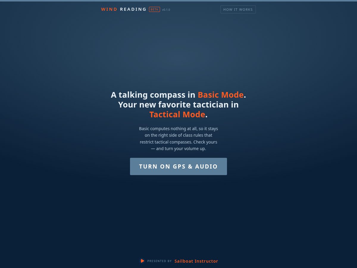 Landing-page snapshot of windreading.com