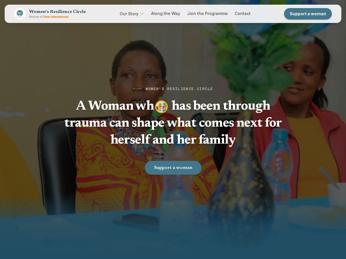 Landing-page snapshot of womensresiliencecirclekenya.org