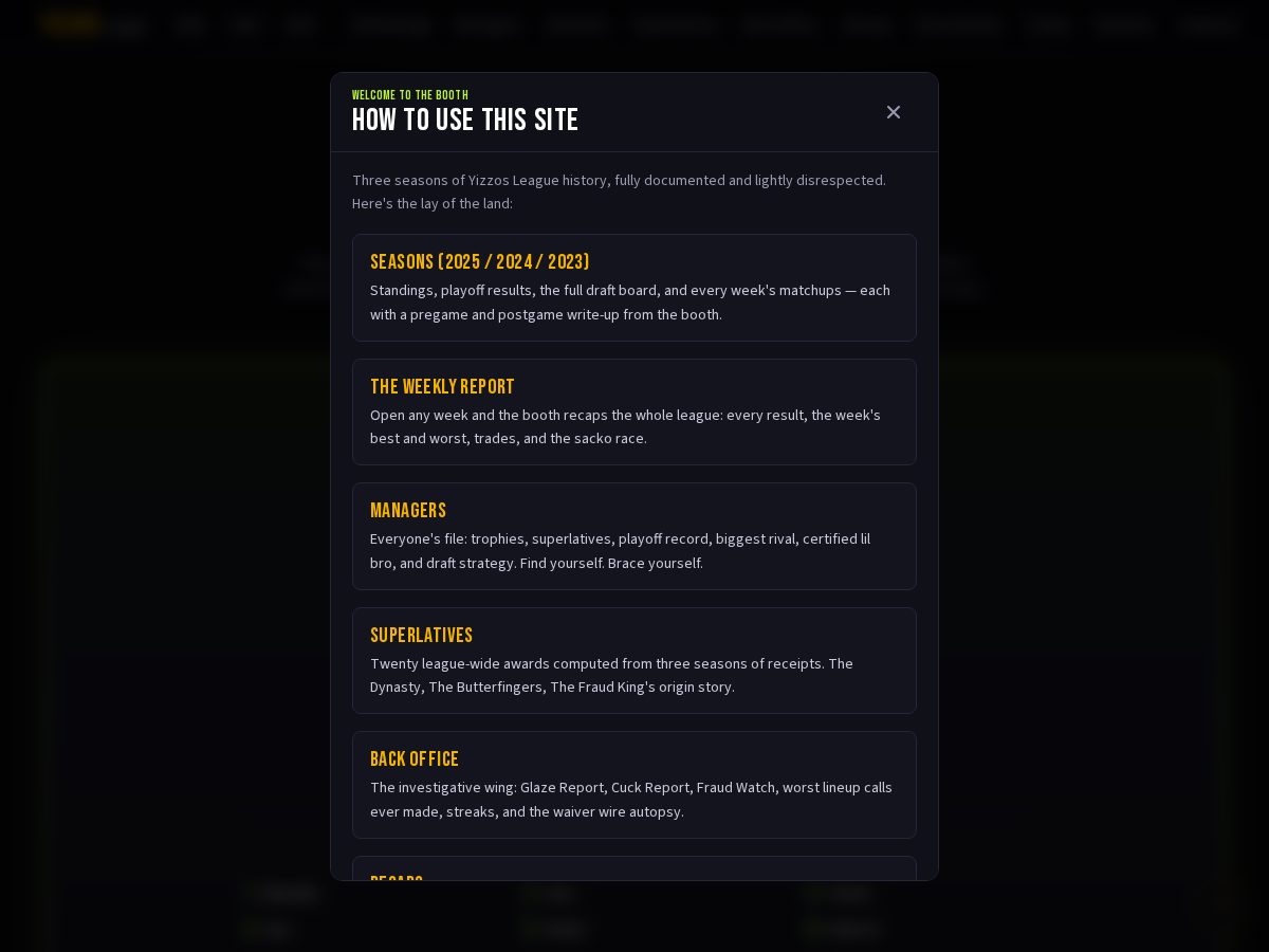 Landing-page snapshot of yizzos.com