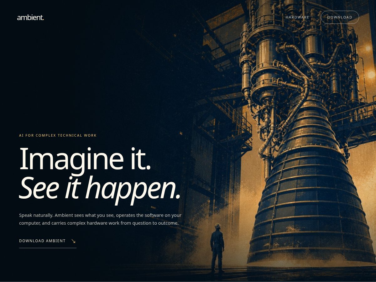 Landing-page snapshot of ambientexe.com