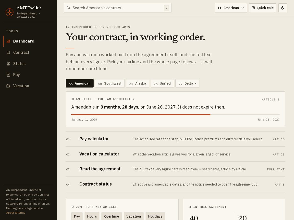 Landing-page snapshot of amtcompass.com