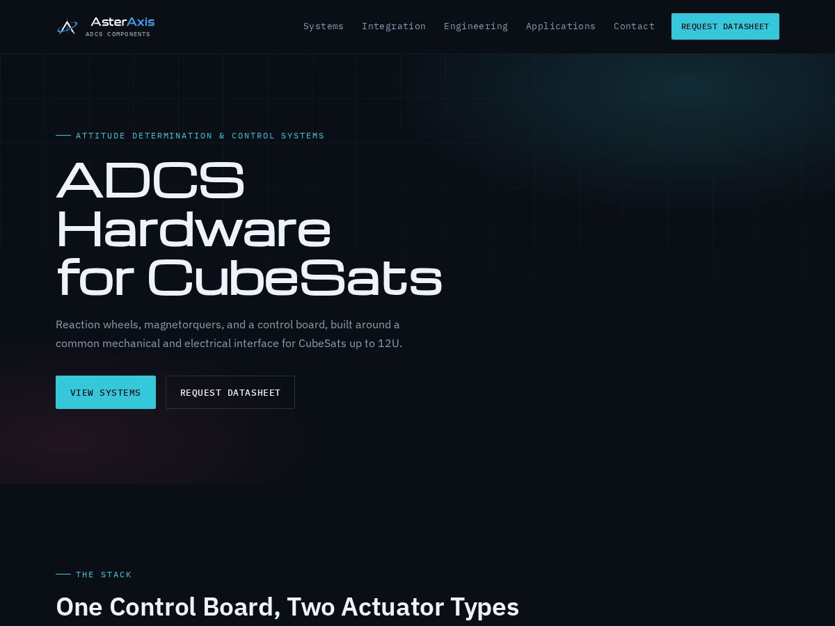 Landing-page snapshot of asteraxis.com