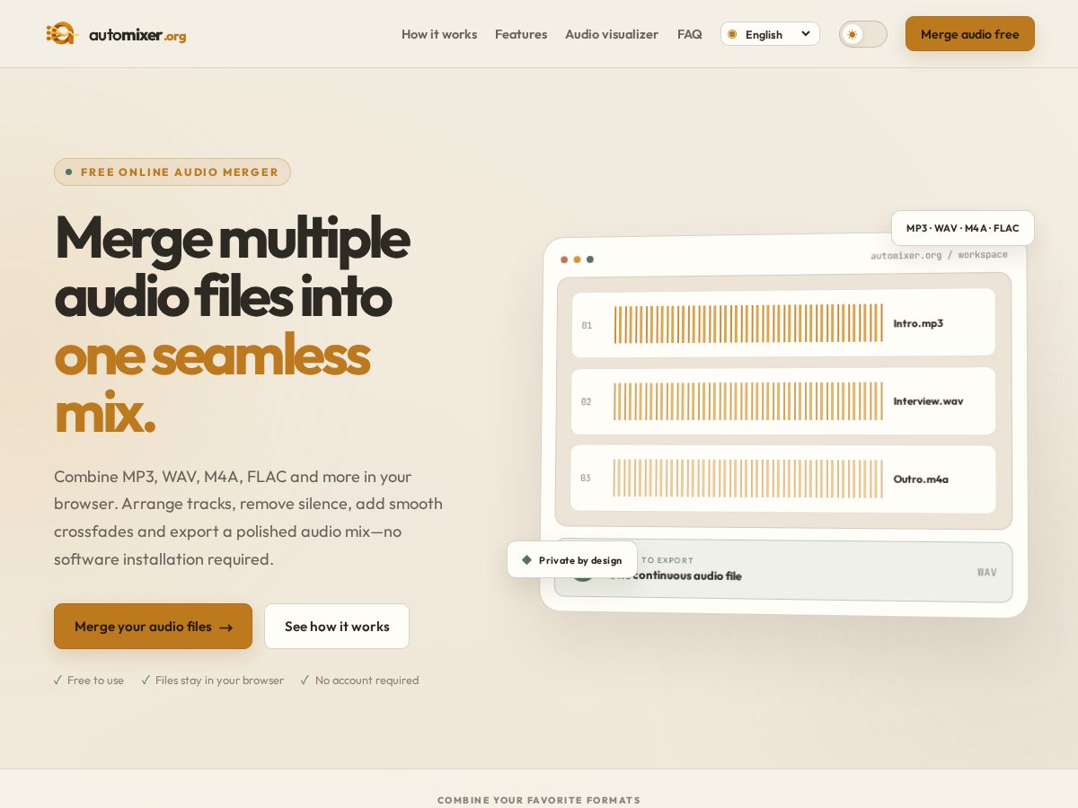 Landing-page snapshot of automixer.org