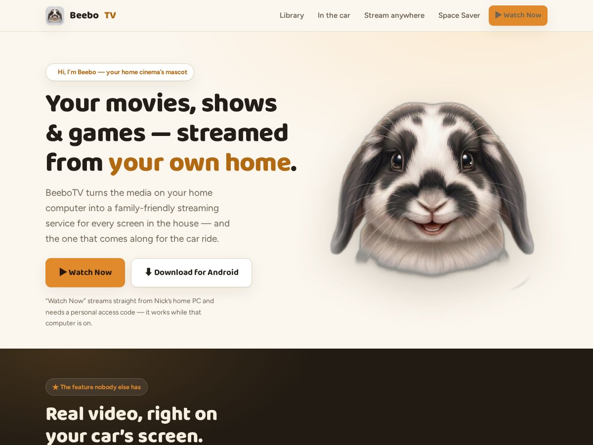 Landing-page snapshot of beebotv.com