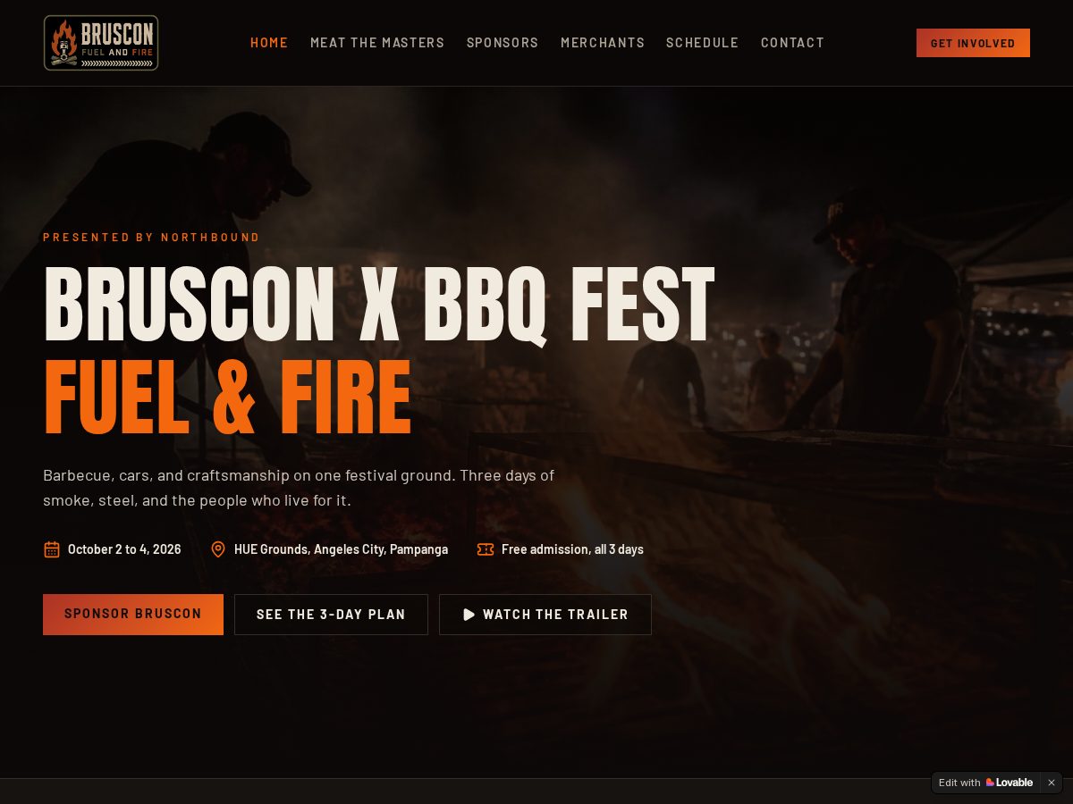 Landing-page snapshot of bruscon.com