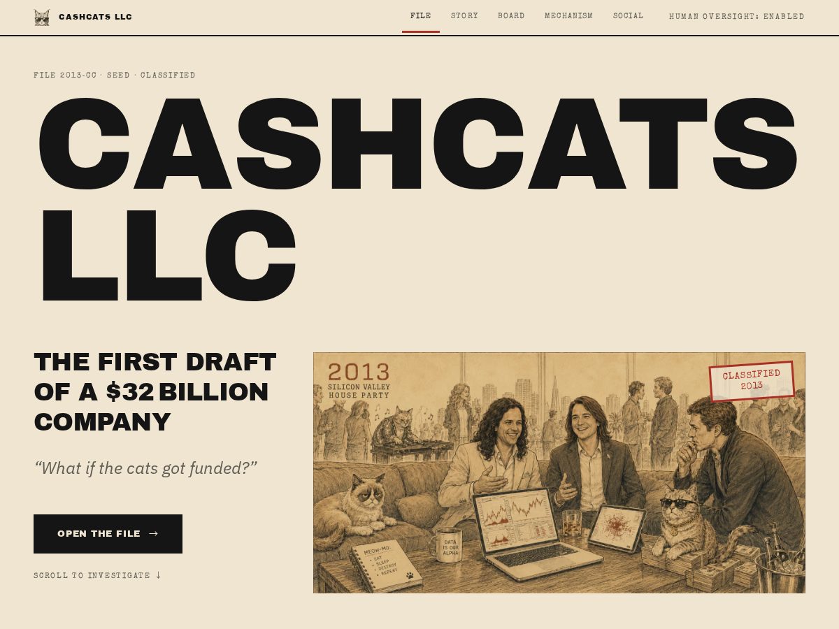 Landing-page snapshot of cashcatsllc.fun