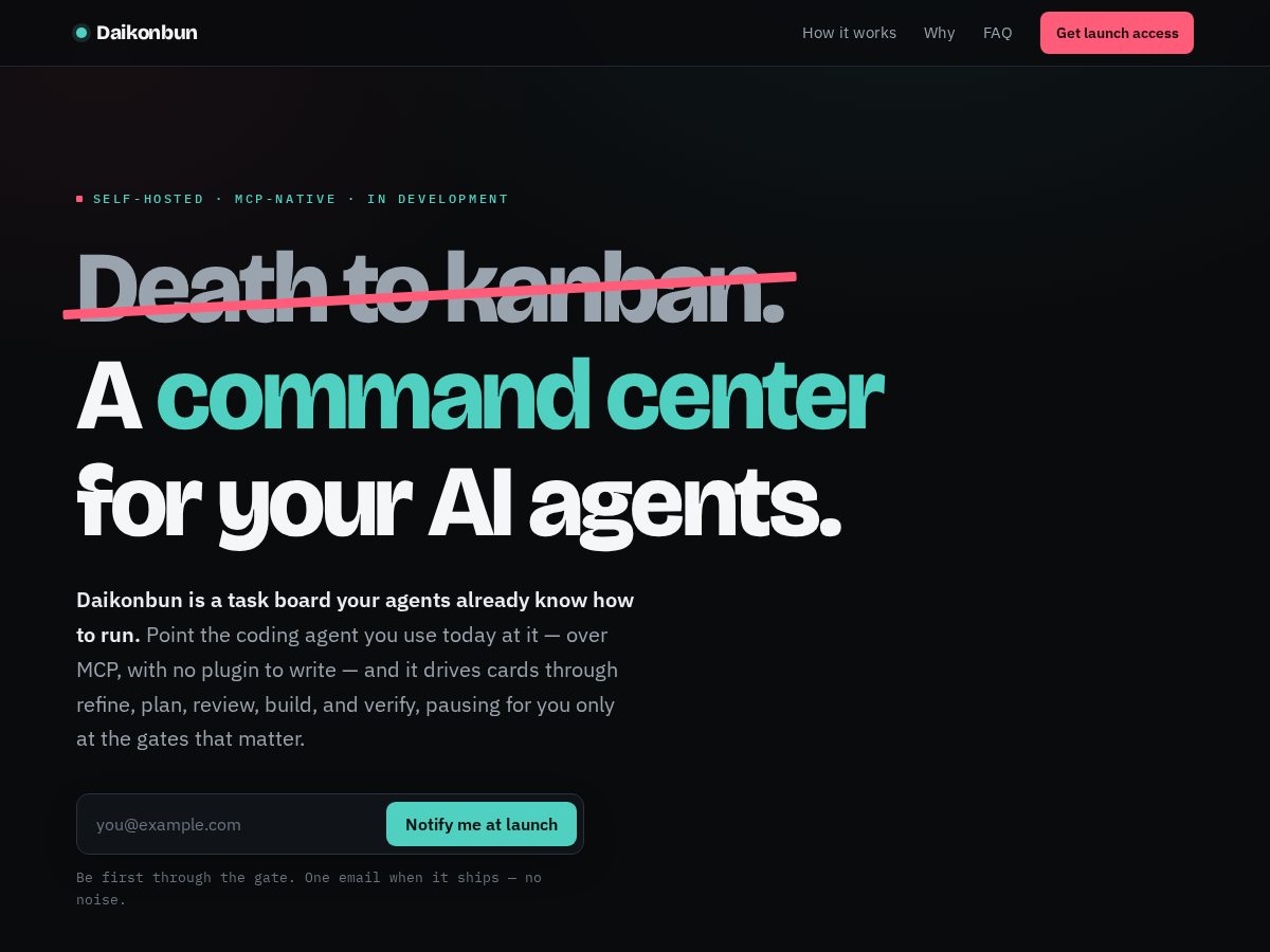 Landing-page snapshot of daikonbun.com
