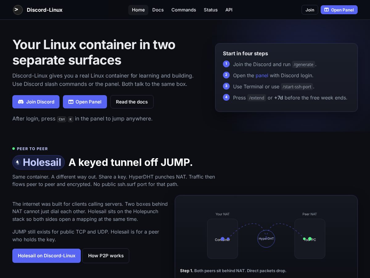 Landing-page snapshot of dcord.lol