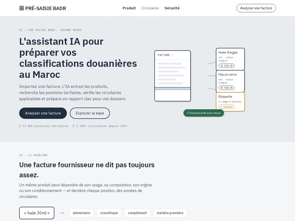 Landing-page snapshot of dedouano.com