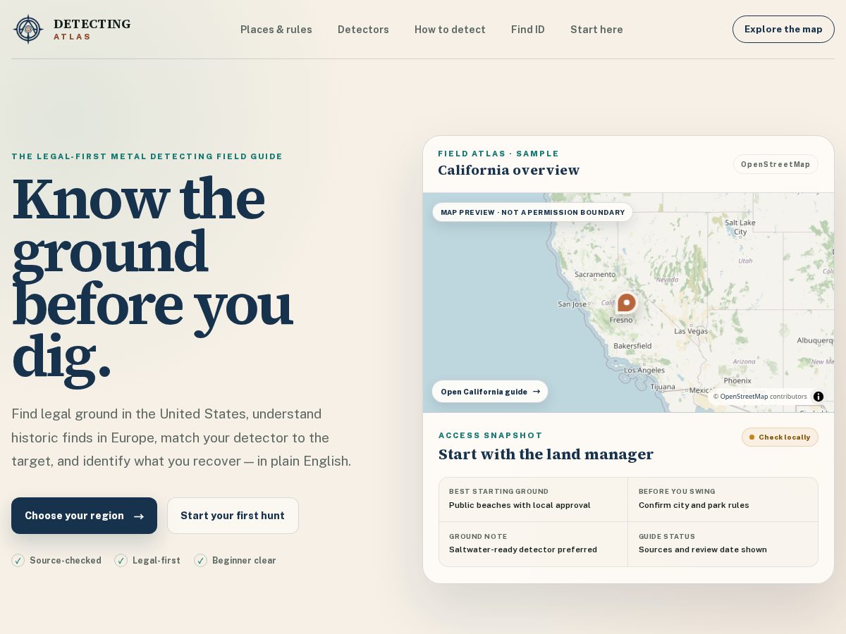 Landing-page snapshot of detectingatlas.com