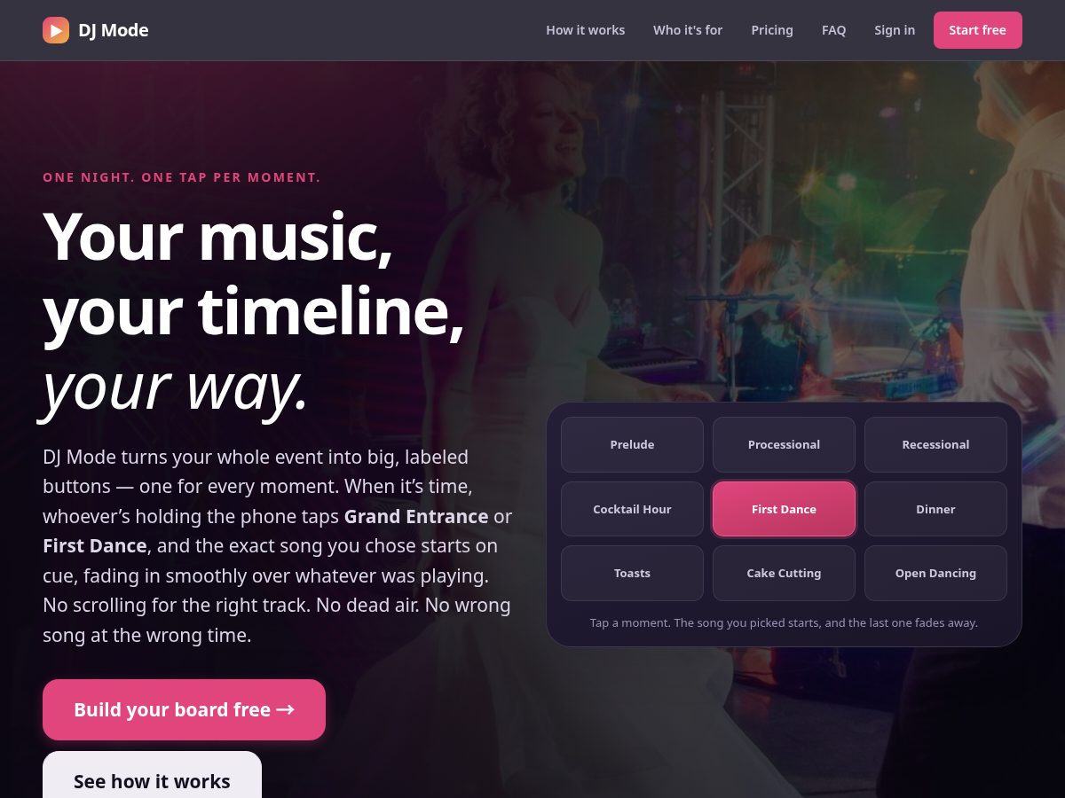 Landing-page snapshot of djfunmode.com