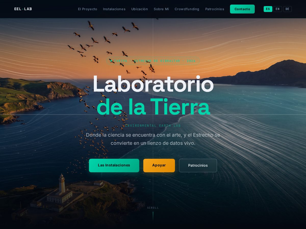Landing-page snapshot of environmentalearthlab.org