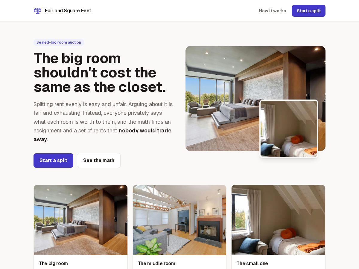Landing-page snapshot of fairandsquarefeet.com