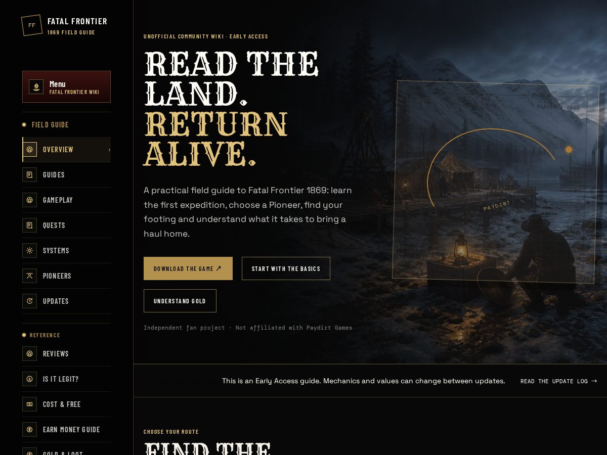 Landing-page snapshot of fatalfrontier1869.wiki