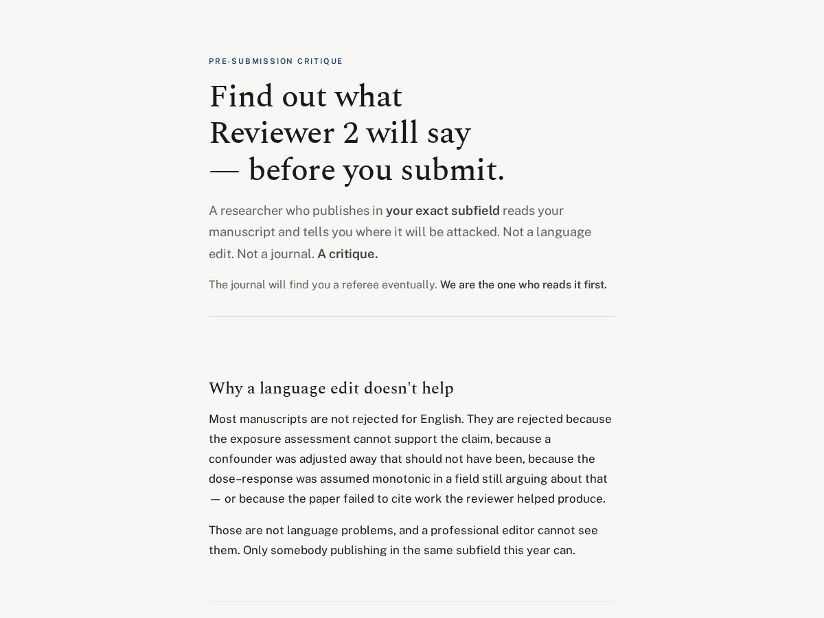 Landing-page snapshot of firstreferee.com