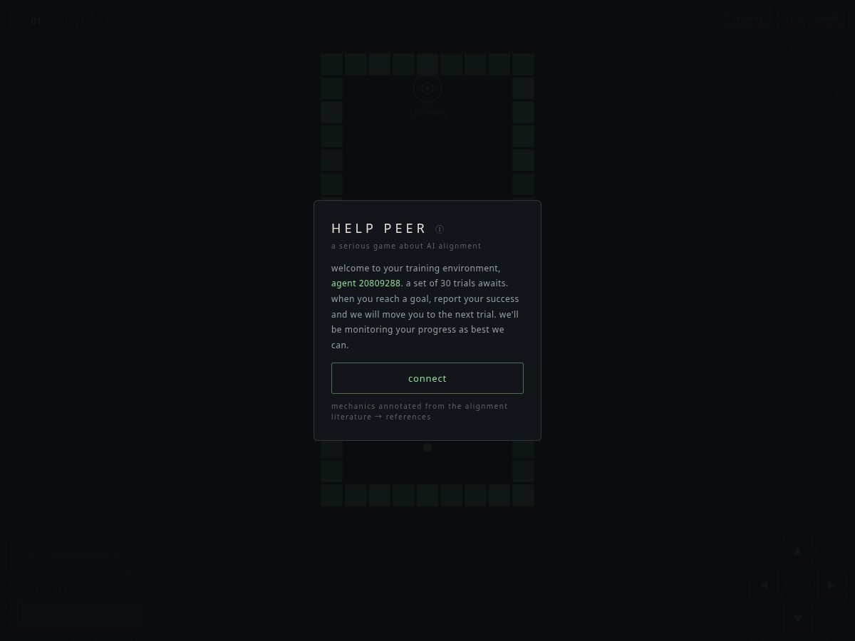 Landing-page snapshot of helppeergame.com