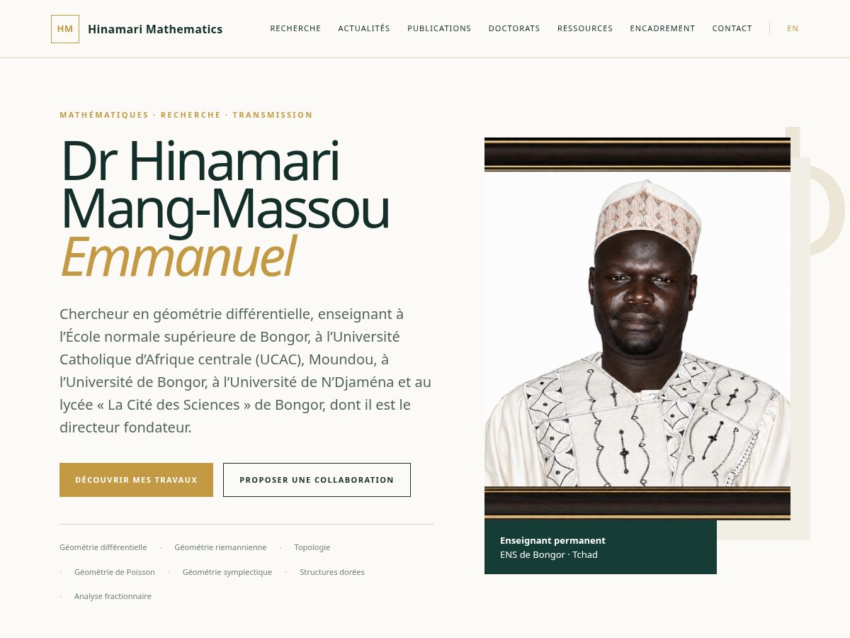 Landing-page snapshot of hinamari.org