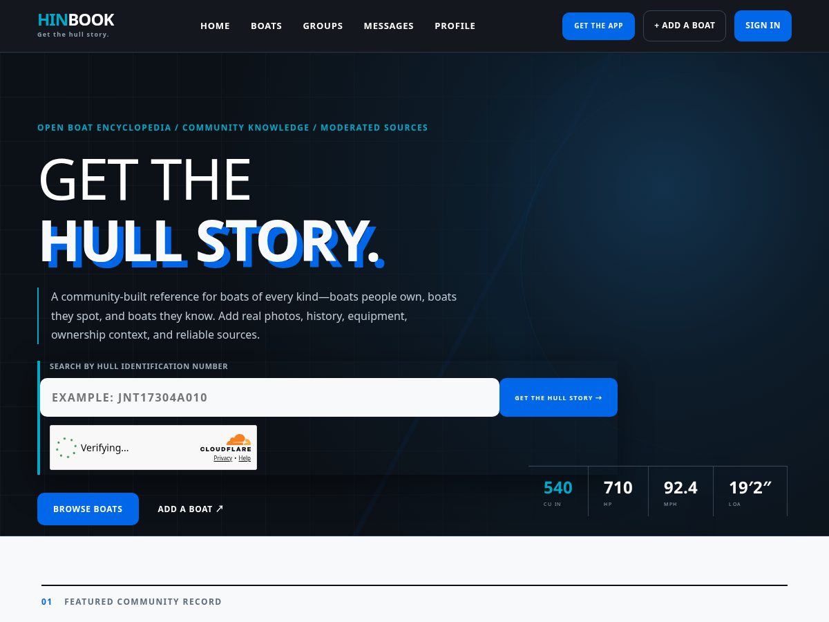 Landing-page snapshot of hinbook.com