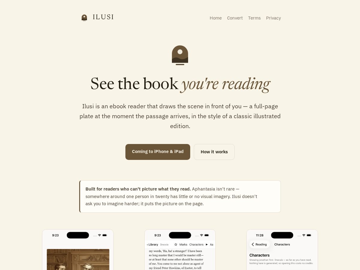 Landing-page snapshot of ilusi.app