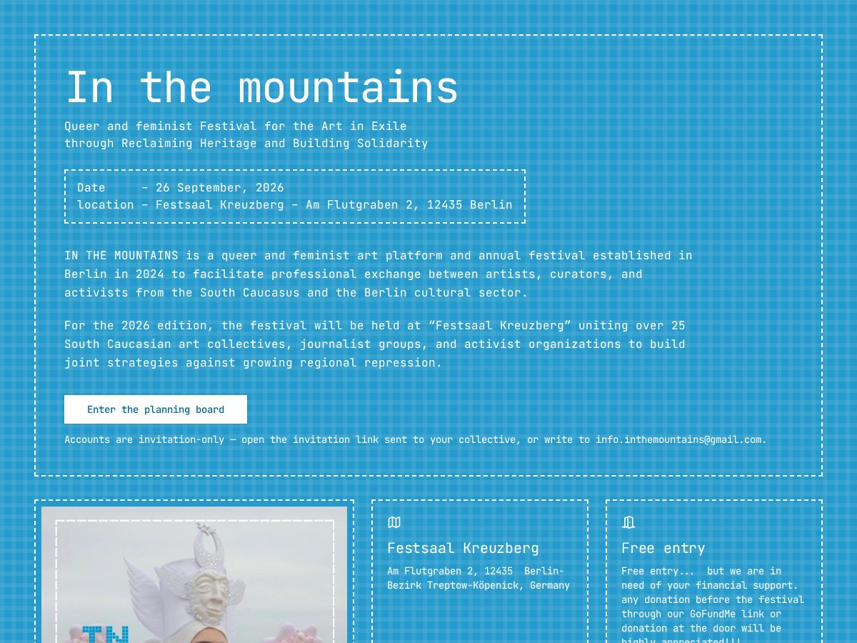 Landing-page snapshot of inthemountains.org