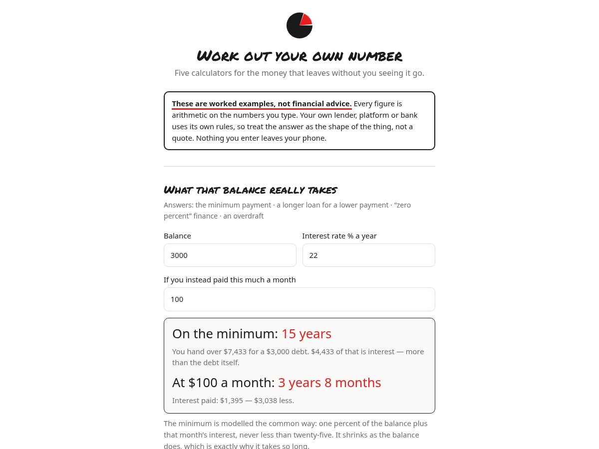 Landing-page snapshot of invisiblecost.net