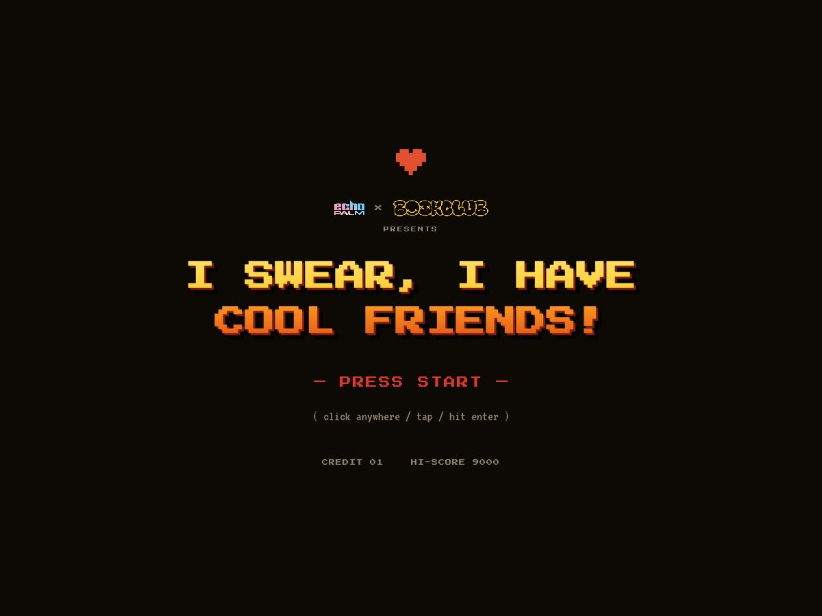 Landing-page snapshot of iswearihavecoolfriends.com