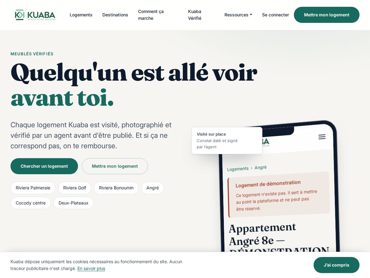 Landing-page snapshot of kuaba.pro