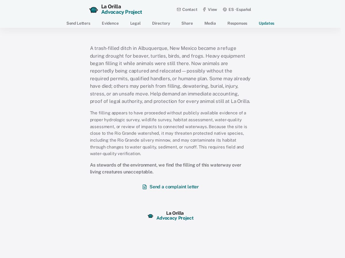 Landing-page snapshot of laorilla.org
