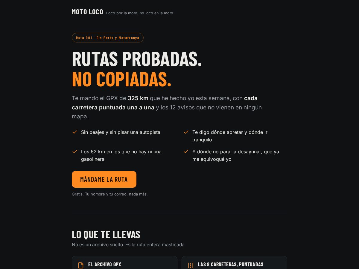 Landing-page snapshot of losmotolocos.com
