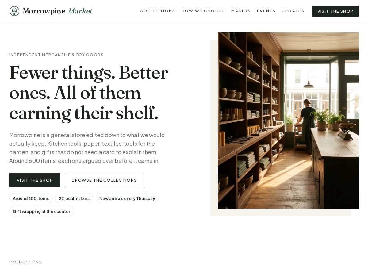 Landing-page snapshot of morrowpinemarket.com