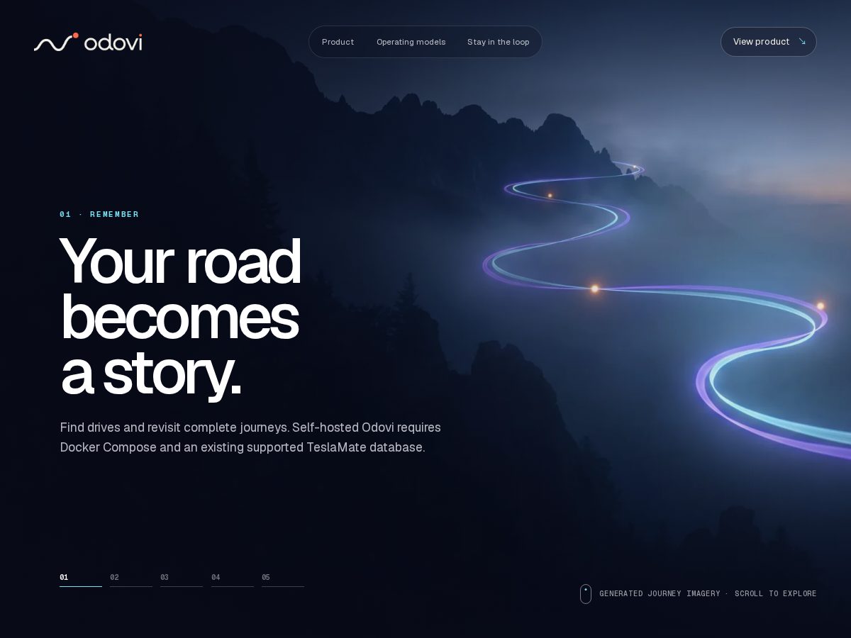 Landing-page snapshot of odovi.app