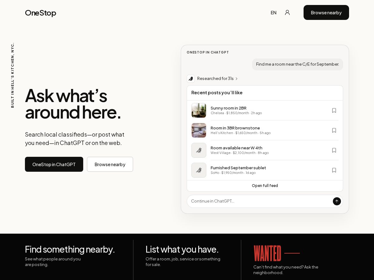 Landing-page snapshot of onestop-mail.com