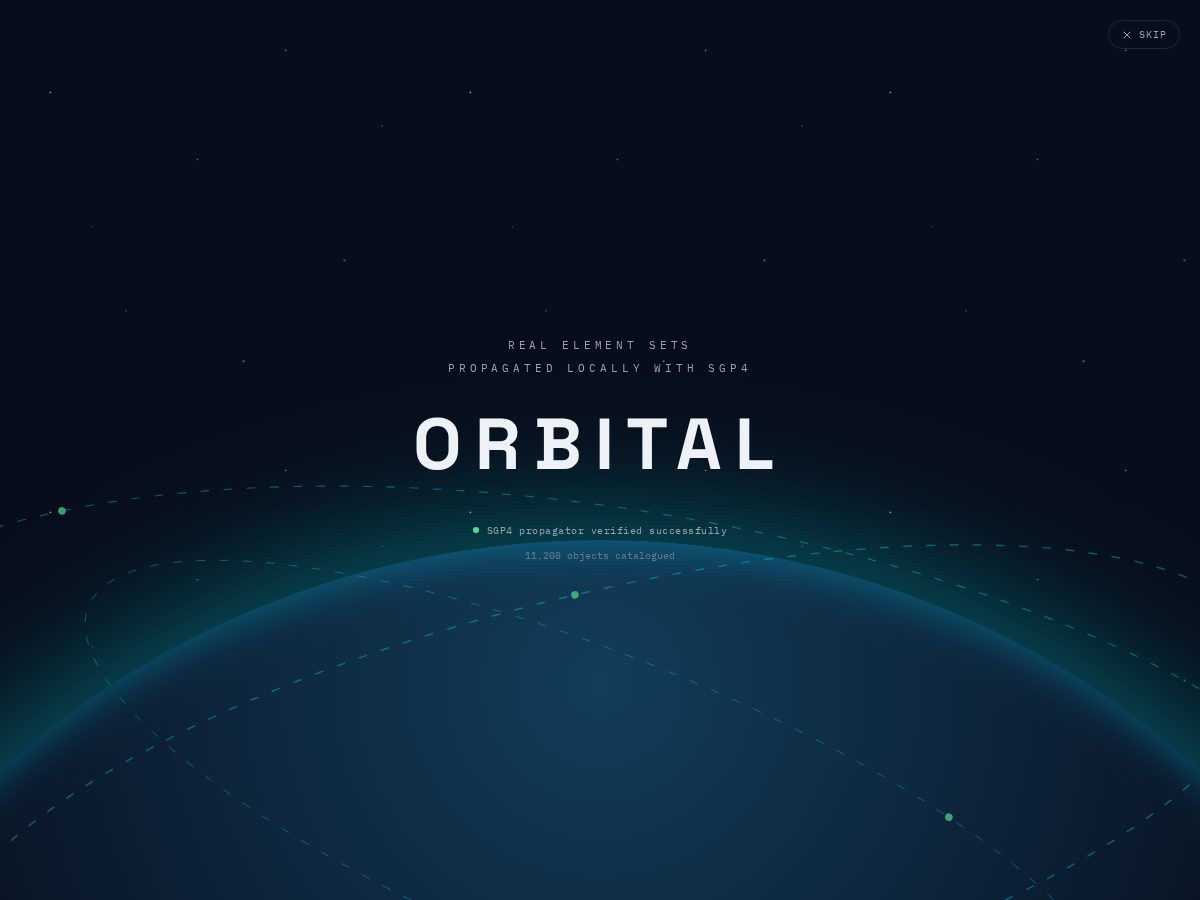 Landing-page snapshot of orbitalcompass.space