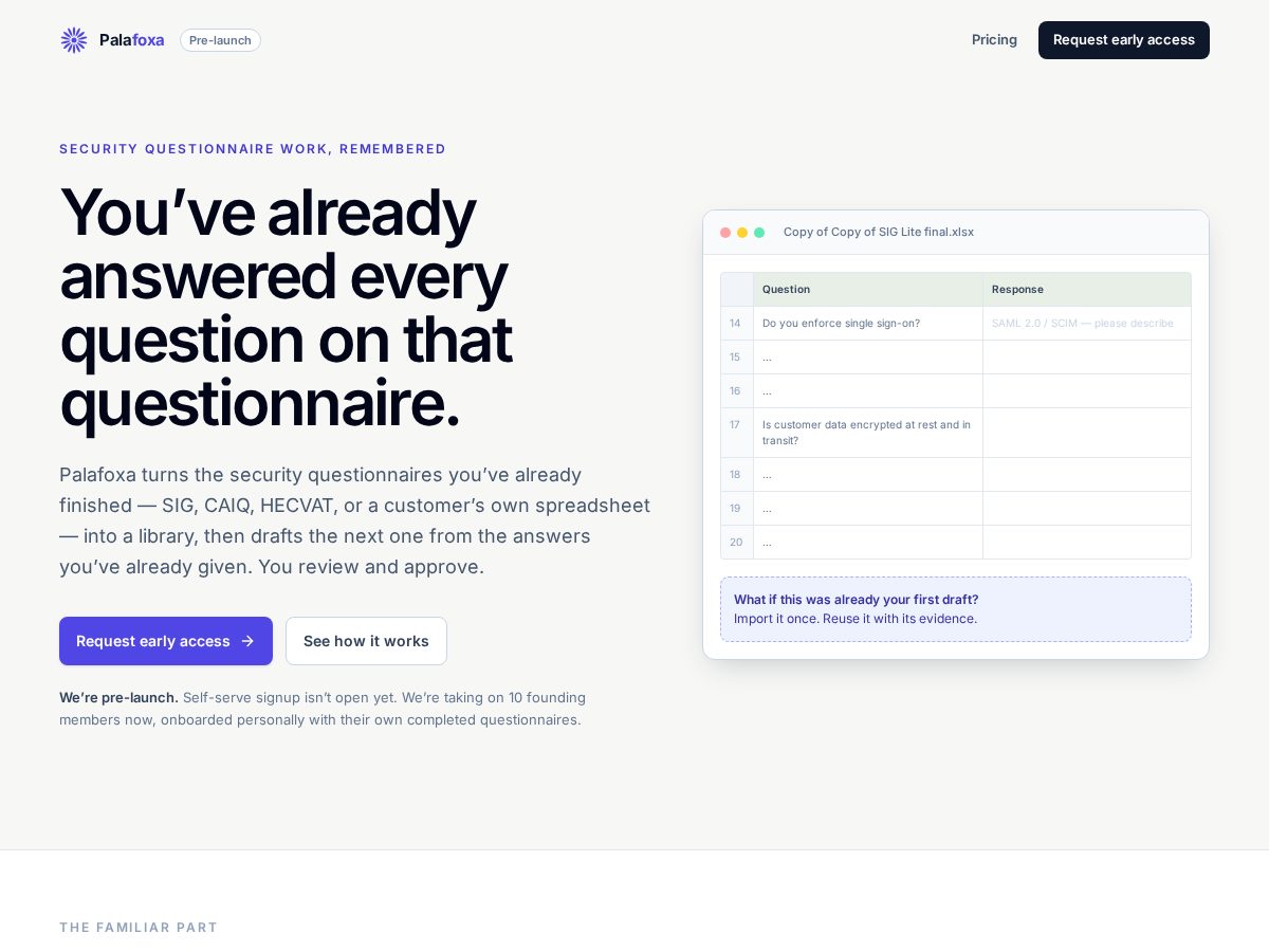 Landing-page snapshot of palafoxa.com