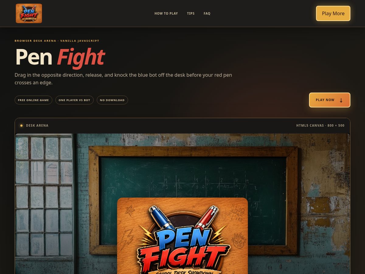 Landing-page snapshot of penfight.org