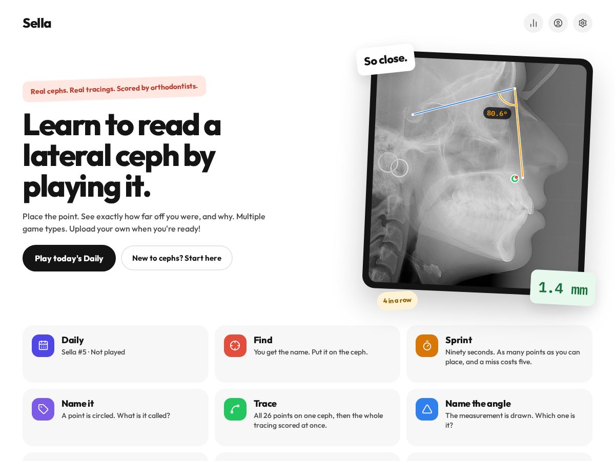 Landing-page snapshot of playsella.com