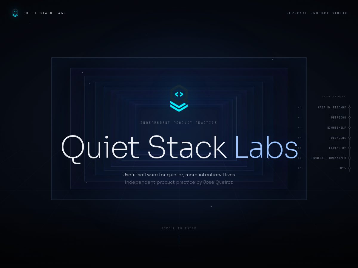 Landing-page snapshot of quietstacklabs.com