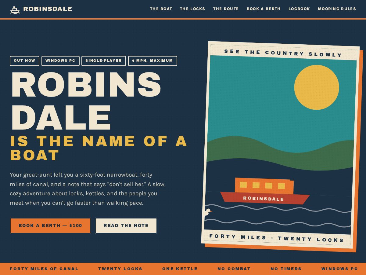 Landing-page snapshot of robinsdale.com