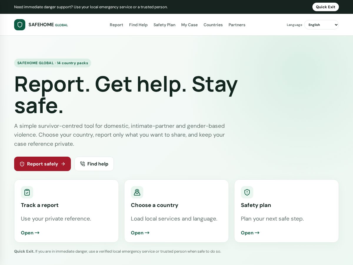 Landing-page snapshot of safehomeglobal.site